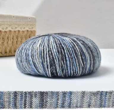 Bola de fio de crochê, costura de lã, faça você mesmo, fio tricotado à mão para cachecol de chapéu (estilo 2)