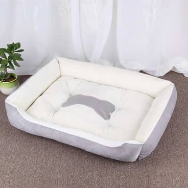 Cama para Pet Média para Cachorro e Gato – Caminha Confortável, Lavável e Resistente – Cama Ortopédica para Cães e Gatos de Porte Médio – Cama Pet Aconchegante e Durável - LealShop (Cinza)