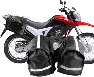 Baslu Alforge para Moto 60L – Super Espaçoso, Impermeável e Resistente, Ideal para Viagem, Trilha e Uso Diário