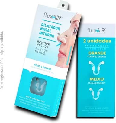 Dilatador Nasal Flux Air - 2 unidades - Tamanho Médio e Grande (M + G)