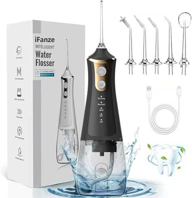 Irrigador Oral Limpeza Profunda Jato D àgua Supersônico 3 Modos Diferentes Recarregável Usb Bivolt Limpador de Dentes Sem Fio Dental Tanque de 300ML 4 Modos de Limpeza