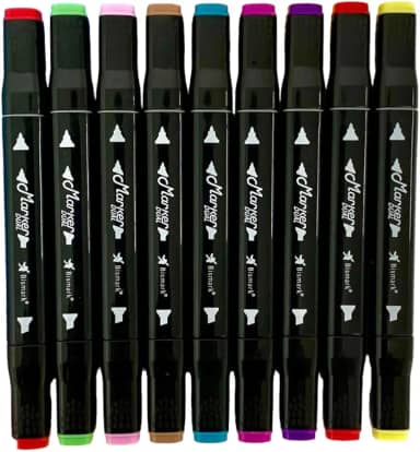 Kit 24 Marcador Permanente 2 Pontas Bismark Escolha as Cores