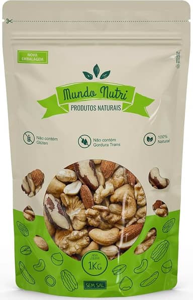 1kg Mix Castanhas Nova Safra - Sem Sal
