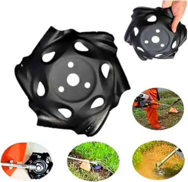 Disco de Roçadeira Enxada Rotativa Universal para Carpinar, Lâminas de Corte para Cortador de Grama, Preto