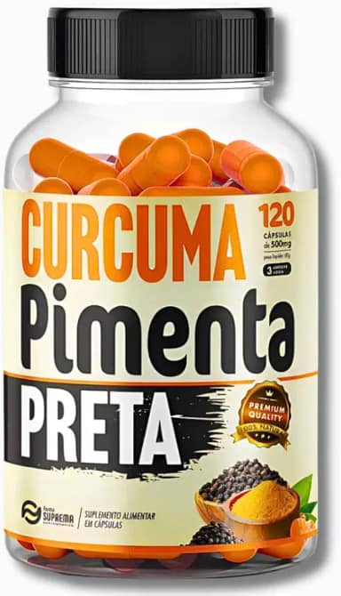 Cúrcuma Premium com Pimenta Preta 120 Cápsulas 500mg