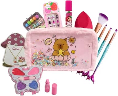Kit Maquiagem Infantil 36 Peças Hipoalergênico – Mini Mochila ou Necessaire