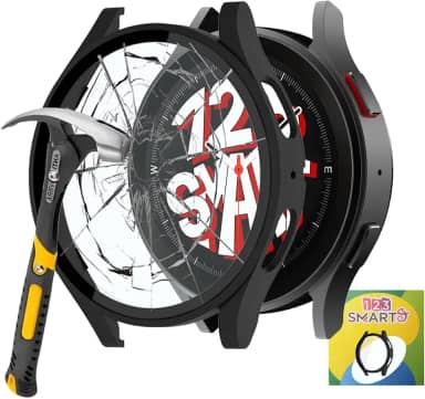 Capa Case Bumper com Película de Vidro 123smart compativel com Galaxy Watch 5 / Galaxy Watch 4 44mm SM-R870 R875 R910 R915