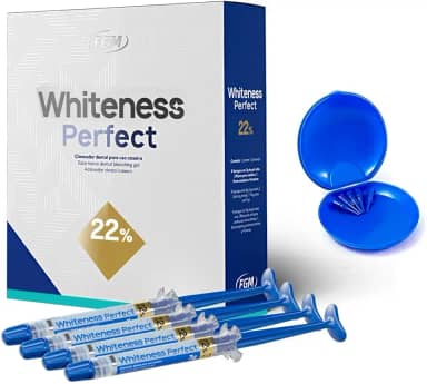 Kit Clareador Dental Uso Caseiro Whiteness Perfect 22%