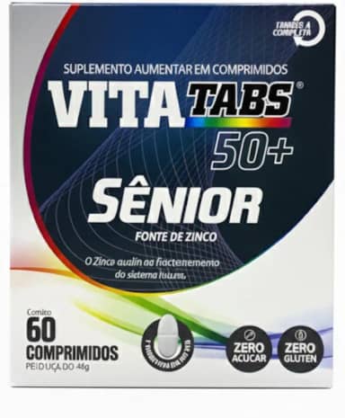 Vitatabs Senior 60 Comprimidos Suplemento Multivitamínico Para Adultos Com Vitaminas E Minerais Uso Diário