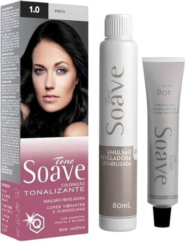 Coloração Capilar Tonalizante Sem Amônia Tono Soave Capelli (1.0 Preto)