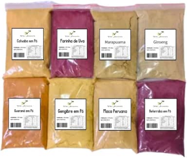 Combo Energético Natural - Beterraba, Uva, Ginseng, Gengibre, Maca Peruana, Guaraná, Catuaba, Marapuama