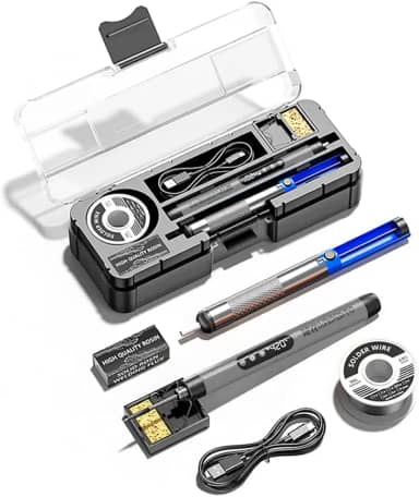 Ferro de solda portátil elétrico USB multifuncional caneta de solda inteligente com função de ajuste de temperatura de 260-420 °C para reparo de solda e uso de manutenção