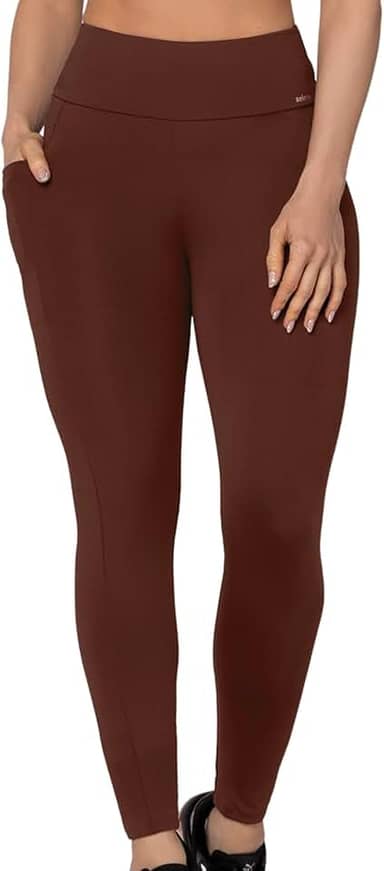 Calça Legging com Recorte e Bolso Unilateral Fitness Academia Selene Adulto
