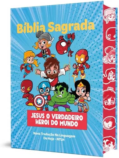 Bíblia Sagrada Infantil NTLH Capa Dura Heróis Menino