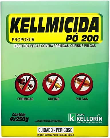Formicida Pó 200 Kellmicida Kelldrin Pulgas Cupim 4x250gr 1kg