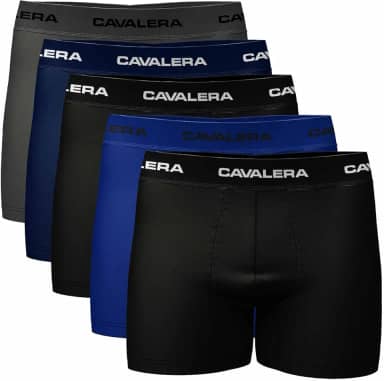 Kit 5 Cuecas Boxer Masculina Cavalera Sem Costura, Poliamida (BR, Alfa, Regular, Sortido 3)