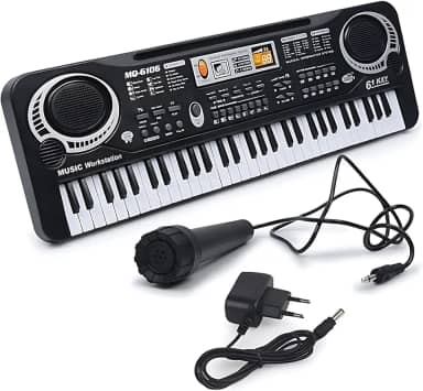 Teclado Eletrônico Música Digital Preto Elétrico Instrumento