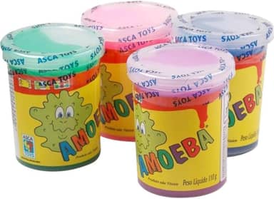 AMOEBA MASSINHA SLIME GELECA KIT COM 24 UNIDADES ORIGINAL