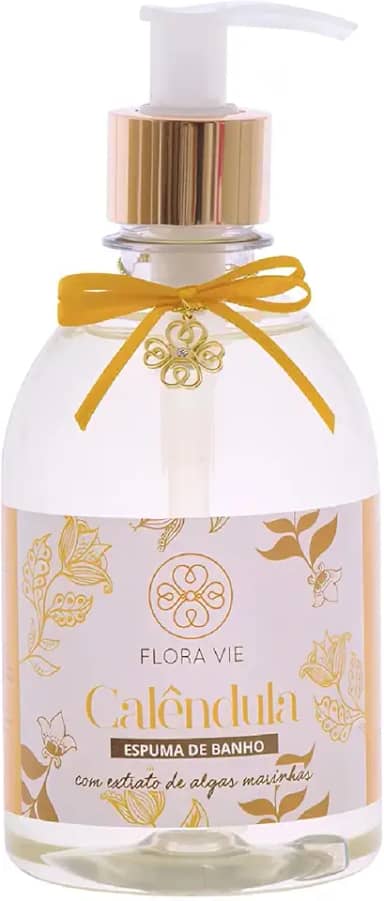 Espuma de Banho Calêndula 380 ml – Higieniza, Hidrata e Nutre a Pele – Espuma Cremosa com Extratos Marinhos