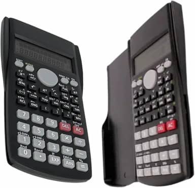 Calculadora Científica com 240 Funções, Display 2 Linhas, Ideal para Estudantes e Engenharia, Portátil, Preta