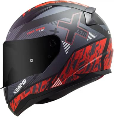 Capacete Masculino Ls2 FF353 Xtreet Vermelho Esportivo Moto