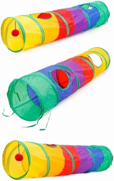 Brinquedo Interativo Para Gatos Pets Túnel Labirinto Colorido - NEXUS MARKET