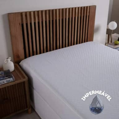 Capa De Colchão Impermeável Matelado Solteiro, Casal, Queen e King Branco Para Quartos e Hotéis (Queen)