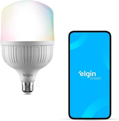 Lâmpada Inteligente Alta Potência 20W Elgin Color RGB Wifi Compatível com Alexa e Google Home