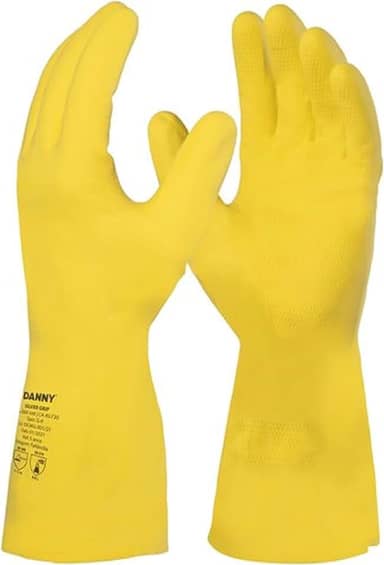 Danny Luva Silver Látex Tamanho Grande Cor Amarela
