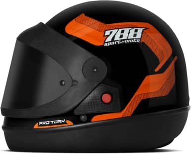 CAPACETE FECHADO PRO TORK SPORT MOTO 788 LARANJA TAM. 56 VIS. FUMÊ