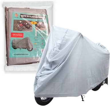 Capa de Moto Impermeável 100% Polietileno Tamanho Grande 2,30m x 1,20m | Proteção UV, Chuva e Poeira | Cobre Moto Universal