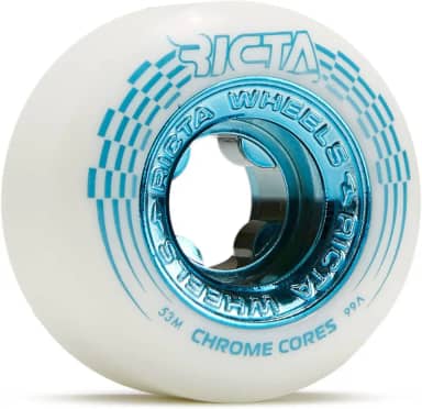 Ricta Rodas de skate Chrome Core 99a - Branco/azul-petróleo - 53 mm