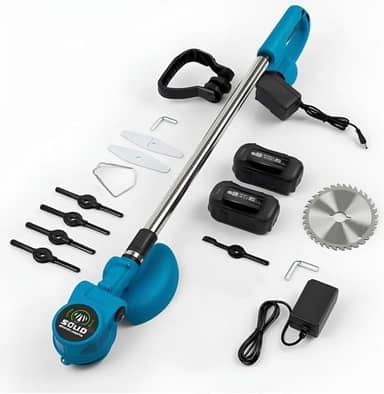 Roçadeira Aparador Grama A Bateria Recarregável 21v 750w 110v/220v Profissional Com Acessórios