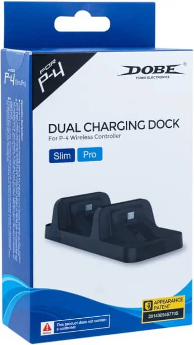 Base Carregador Duplo Dock Charge P Controle Playstation Ps4 Dobe Preto
