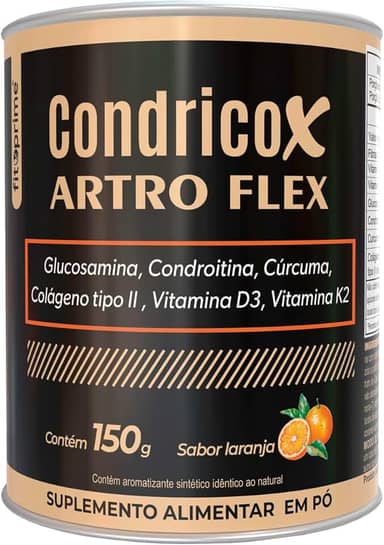 Condricox Artro Flex Pó Solúvel 150g Glucosamina Condroitina Colágeno Tipo II Curcumina Vitamina D3 Vitamina K2