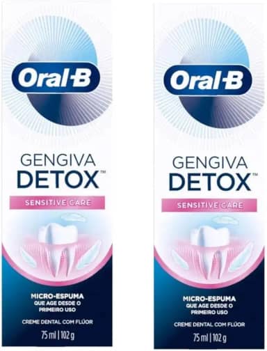 Kit Com 2 Creme Dental Gengiva Detox Sensitive Care 102g Oral B