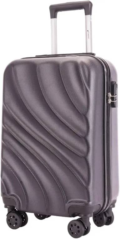 Mala de Viagem de Bordo 10kg em Abs com Rodas Duplas 360º e Cadeado - Padrão Anac - Córdoba - Cruzeiro (Chumbo)