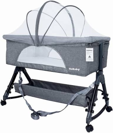 Berço Portátil Moises Co-bed Até 15kg C/Balanço Mosquiteiro e Cesto Luna - KaBaby