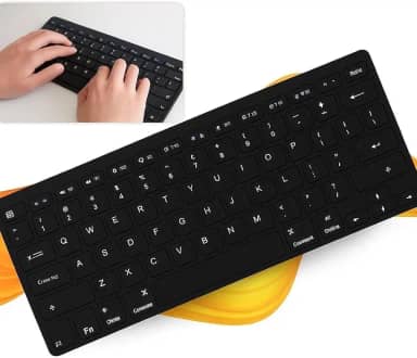 Teclado Bluetooth Sem Fio Ultra Fino – Com Tecla Ç e Command, Compatível com Tablet, Notebook, PC e Celular