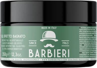 Barbieri DESDE 1963 Gel Efeito Molhado Profissional Italiano para Cabelos Masculinos 350g – Fixação Forte e Brilho Intenso – Wet Look Duradouro – Styling com Glicerina Hidratante – Não Deixa Resíduos