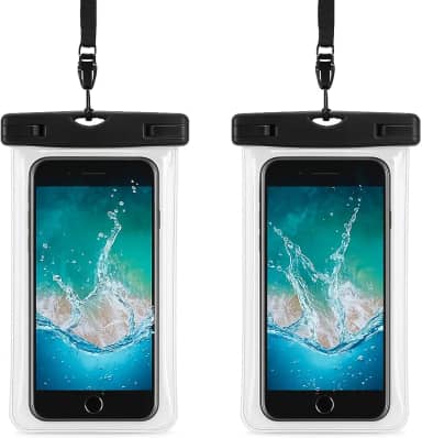 Kit 2 Capas à Prova d’Água para Celular Universal até 6.5' com Alça - Impermeável, Protege Seu Celular em Praia, Piscina, Chuva, Shows e Viagens