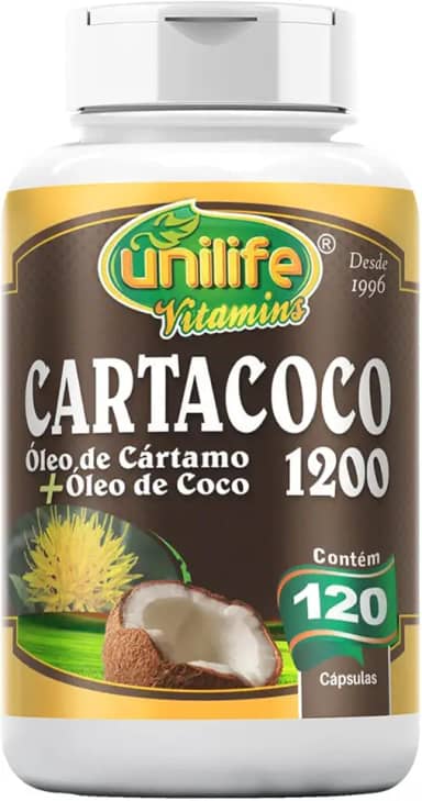 Cartacoco Óleo de Cartamo e Coco 120 Cápsulas Unilife
