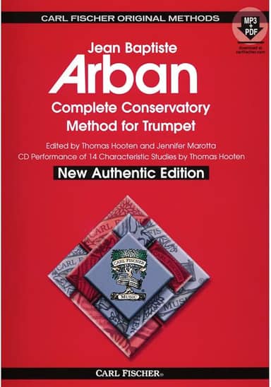 Carl Fischer Método conservatório completo Arban para trompete espiral encadernada