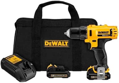 DEWALT Parafusadeira e Furadeira de 3/8 Pol. (10mm) com 2 Baterias 12V Ion-Lítio 2.0Ah Bolsa e Carregador Bivolt DCD710D2