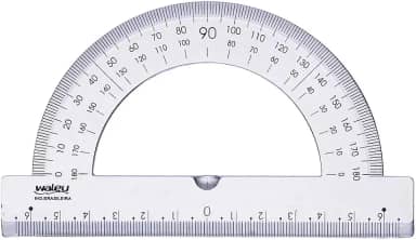 Transferidor 180° x 10 unidades, Waleu 10290001, Multicor