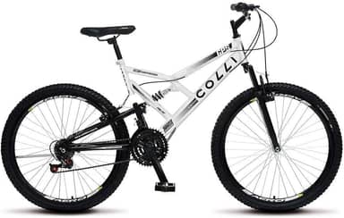 Colli Bike, Bicicleta GPS 148 Dupla Suspensão e Freios V-Brake, Aro 26 Aero, 36 Raias, 21 Marchas