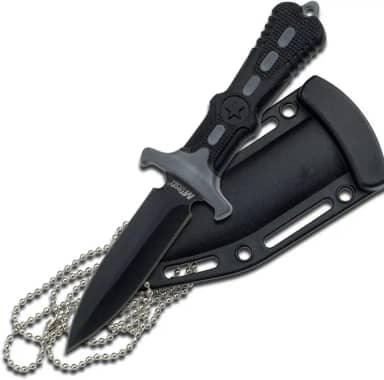 MTech USA Faca de pescoço de lâmina fixa série MT-20-14, 16 cm no geral