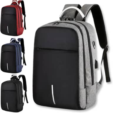 Mochila Executiva Impermeável Unissex C/Cadeado + Porta USB Para Notebook | Leve, Espaçosa e Confortável | Ideal para Trabalho, Viagens e Estudo | Marca Izal®