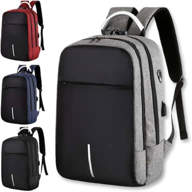 Mochila Executiva Impermeável Unissex C/Cadeado + Porta USB Para Notebook | Leve, Espaçosa e Confortável | Ideal para Trabalho, Viagens e Estudo | Marca Izal®