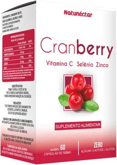 Cranberry + Vitamina C + Selênio + Zinco - 60 Cápsulas